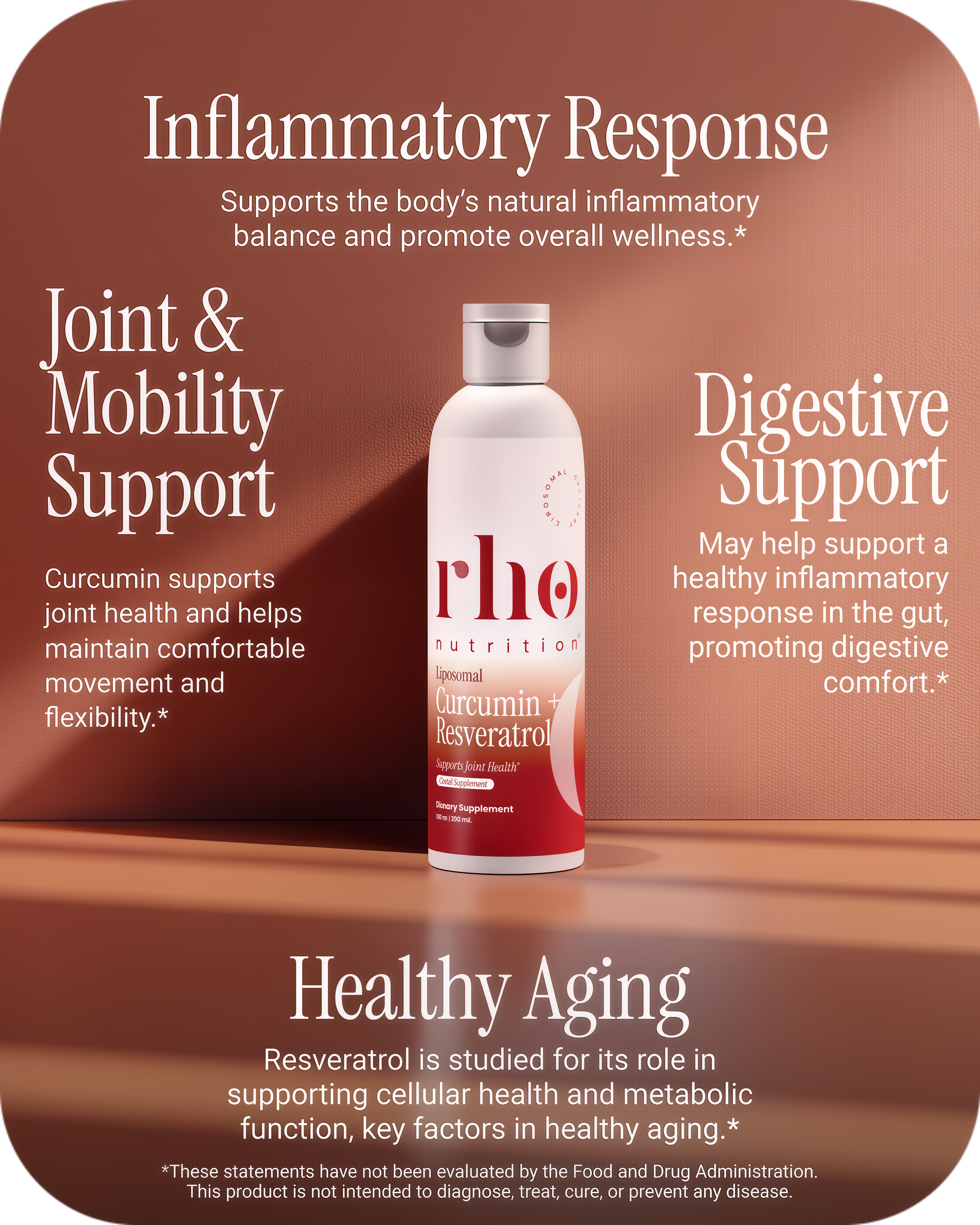 Rho Nutrition Liposomal Curcumin+ Resveratrol